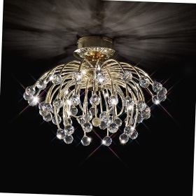 Xeena Crystal Ceiling Lights Diyas Flush Crystal Fittings